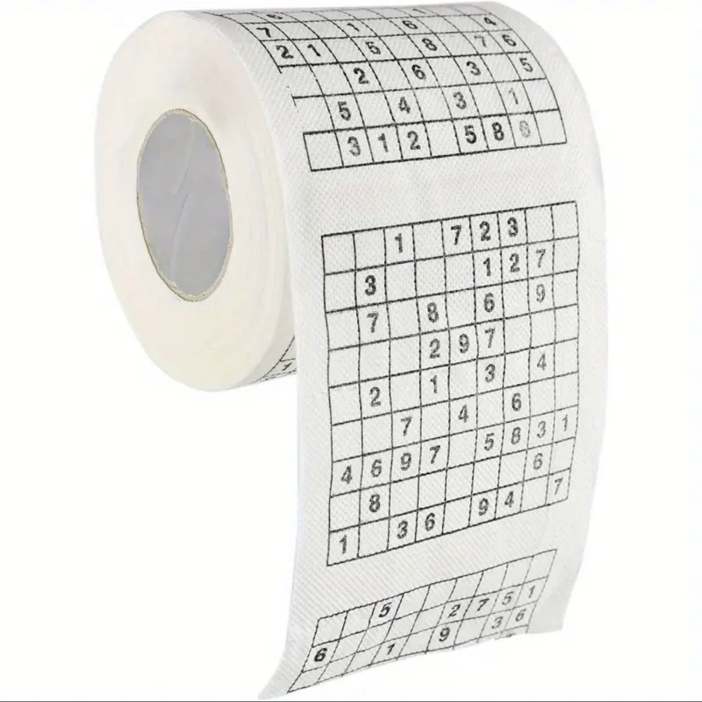 Sudoku Toilet Paper, Game Printed Toilet Paper Rolls-High-Quality Wo…